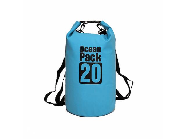Водонепроницаемый рюкзак/гермомешок с шлейкой на плечо Ocean Pack 20 л Blue (55358215391)