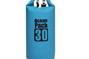 Водонепроницаемый рюкзак/гермомешок с шлейкой на плечо Ocean Pack 30 л Blue (5788544)