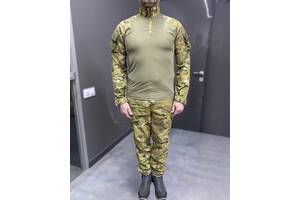 Военная форма (убакс + брюки), коттон (хлопок), Мультикам, размер L, форма ЗСУ, тактическая одежда