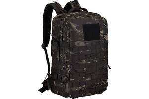 Военный тактический рюкзак 40л Huntvp #EKIP141 Черный камуфляж