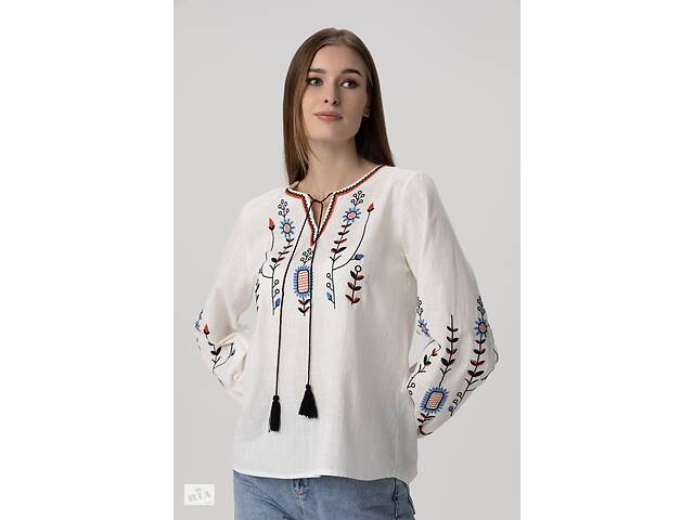 Вышиванка рубашка с принтом женская Park karon 23150 36 Белый (2000990154293)