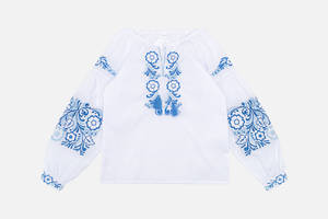 Вышиванка с длинным рукавом для девочки Brands 122 Белый ЦБ-00246419 (SKT000984510)