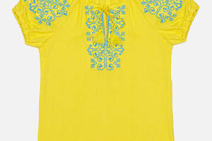 Вышиванка с коротким рукавом для девочки Козачок 116 Желтый ЦБ-00213642 (SKT000894305)