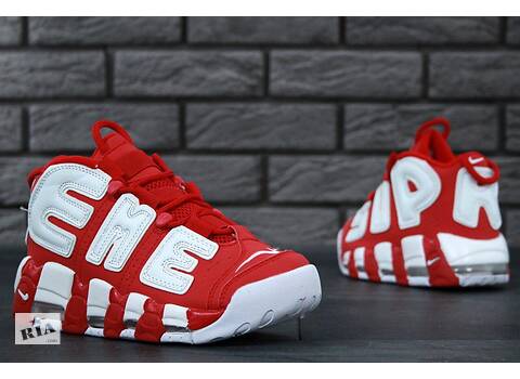 Nike air more uptempo x supreme red hotsell