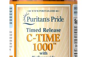Витамин C Puritan's Pride C-TIME 1000 with Rose Hips 1000 mg 60 Caplets
