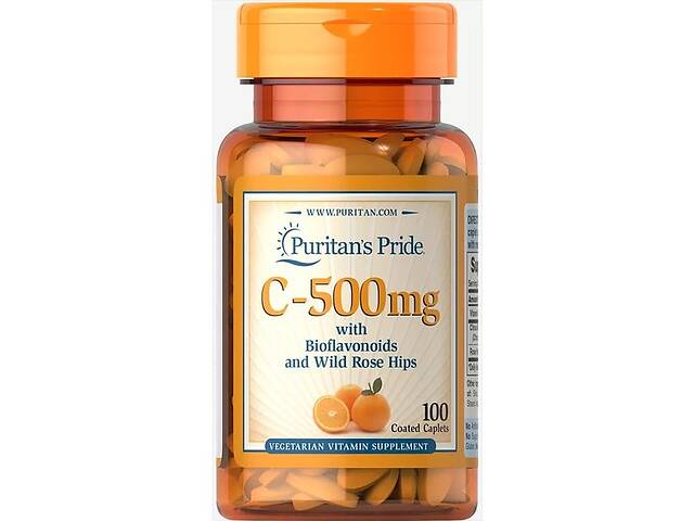 Витамин C Puritan's Pride Vitamin C-500 mg with Bioflavonoids & Rose Hips 100 Caplets