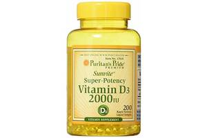 Витамин D Puritan's Pride Vitamin D3 2000 IU 200 Softgels