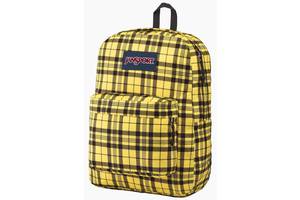 Яркий городской рюкзак 25L Jansport Superbreak желтый в клетку