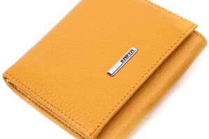 Яркий женский кожаный кошелек с монетницей KARYA 21376 Желтый