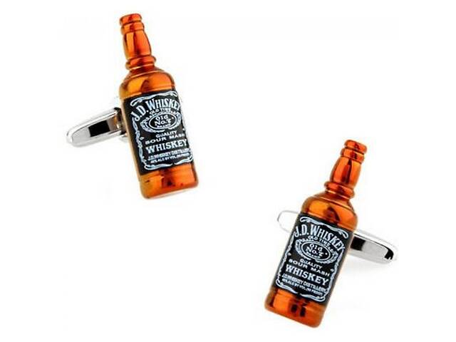 Запонки Bow Tie House в форме бутылки Jack Daniels whisky 10015 1,5х2х2 см