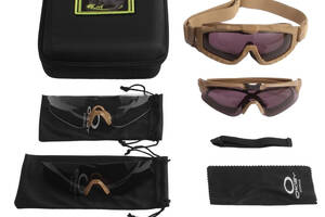 Защитные очки и маска 2 в 1 тактические Si Ballistic M Frame Oakley койот