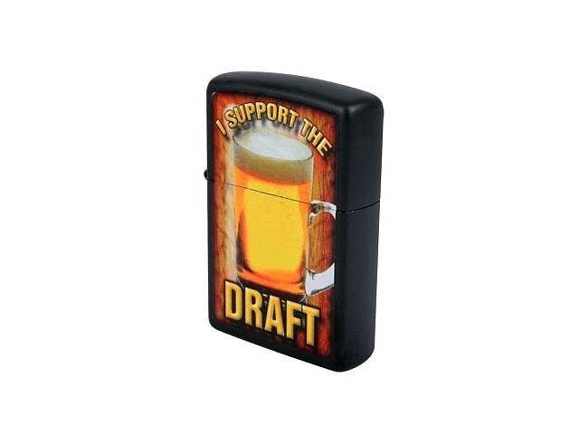 Зажигалка Zippo I Support the Draft 28294, черный