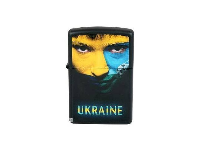 Зажигалка Zippo UKRAINE SOCCER FACE 218US, черный