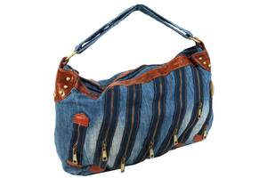 Женская джинсовая, коттоновая сумка Fashion jeans bag синяя