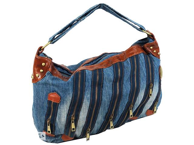 Женская джинсовая сумка Fashion jeans bag синяя