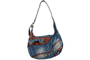 Женская джинсовая сумка Fashion jeans bag синяя