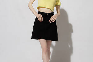 Женская Джинсовая юбка L черный Brands ЦБ-00216901