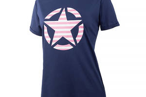 Женская Футболка JEEP T-SHIRT OVERSIZE STAR Striped Print Turn Синий XL (O102613-A184 XL)