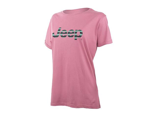 Женская Футболка JEEP T-SHIRT OVERSIZE Striped Print Turn Фиолетовый L (O102611-P490 L)