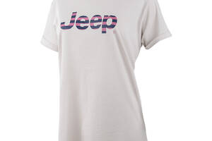 Женская Футболка JEEP T-SHIRT OVERSIZE Striped Print Turn Серый L (O102611-J863 L)