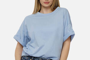 Женская футболка оверсайз XL голубой Yuki ЦБ-00210725