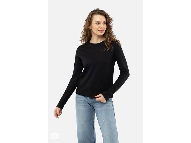 Женская футболка с длинным рукавом M черный Karol ЦБ-00241515