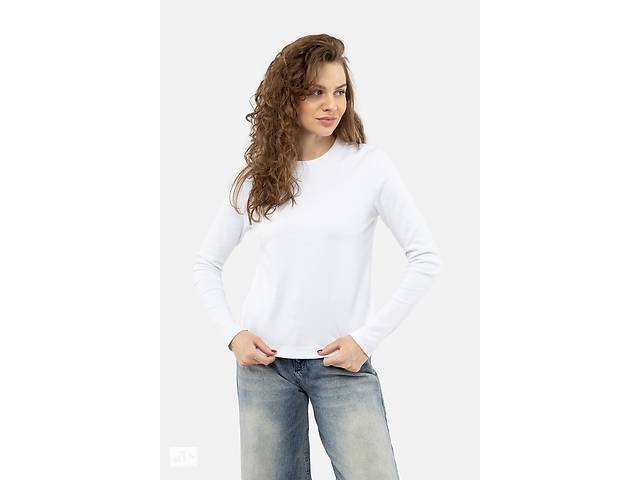 Женская футболка с длинным рукавом S белый Karol ЦБ-00241516