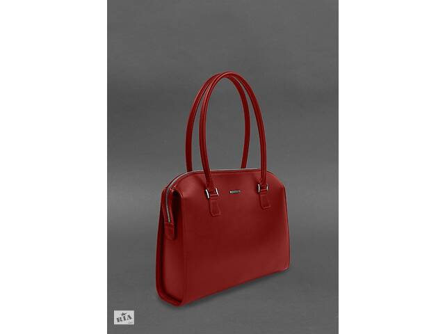 Женская кожаная сумка Business красный Краст BlankNote