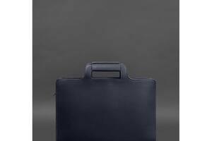 Женская кожаная сумка для ноутбука и документов BlankNote 15 Dark Blue (BN-BAG-36-navy-blue)