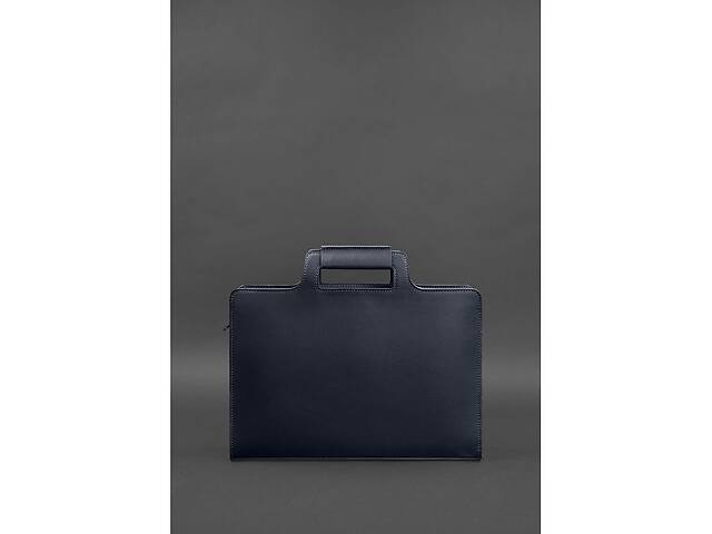 Женская кожаная сумка для ноутбука и документов BlankNote 15 Dark Blue (BN-BAG-36-navy-blue)