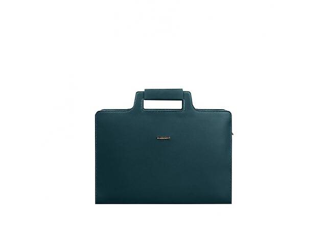 Жіноча шкіряна сумка для ноутбука та документів BlankNote 15 Dark Green (BN-BAG-36-malachite)