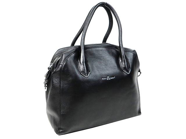 Женская кожаная сумка Dor. Flinger 30х26х11 см Черный (31402BQ55 black)