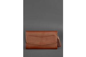 Женская кожаная сумка Элис светло-коричневая Краст BlankNote