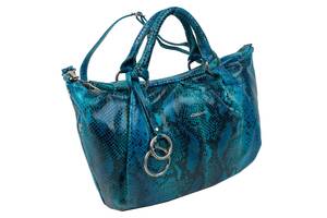 Женская кожаная сумка Giorgio Ferretti 42х22х12 см Голубой (M31357M25 blue)