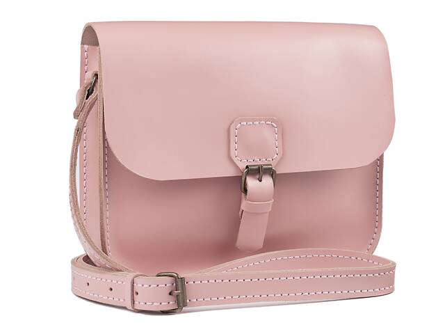 Женская кожаная сумка ручной работы Coolki Handy розовый