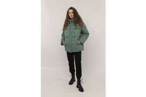Женская куртка 52 зеленый XUEJIAYI ЦБ-00223827