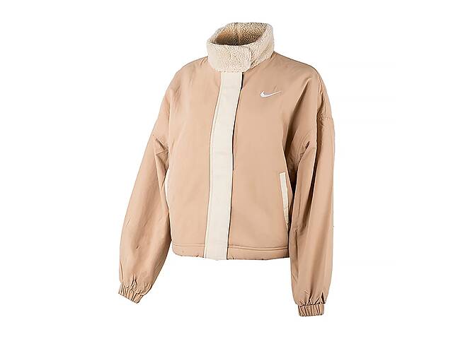 Женская Куртка Nike W NSW ESSNTL WVN SHRPA LND JKT Бежевый S (DQ6846-200 S)