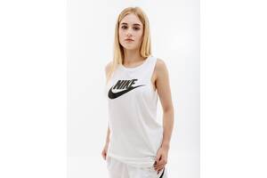 Женская Майка Nike W NSW TANK MSCL FUTURA NEW Белый Черный M (7dCW2206-100 M)