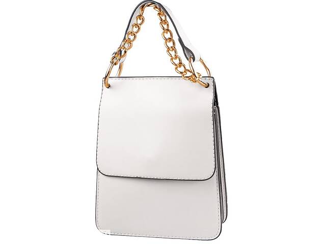 Женская мини сумка белая из искусственной кожи Valiria Fashion