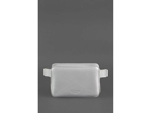Женская поясная сумка кожаная BlankNote Dropbag Mini Серая (bn-bag-6-shadow)