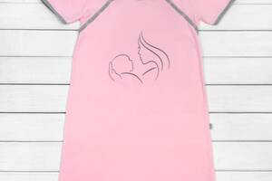 Женская сорочка с кнопками для кормления Dexter`s mom L розовый