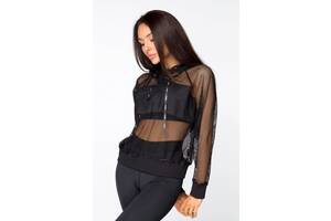 Женская спортивная сетка - худи Designed for Fitness Basic Mesh XS/S Black