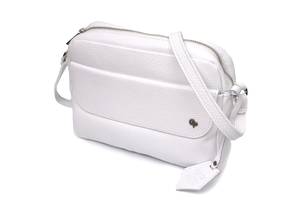 Женская сумка кросс-боди из натуральной кожи GRANDE PELLE 11650 Белая
