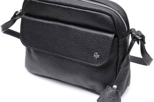 Женская сумка кросс-боди из натуральной кожи GRANDE PELLE 11651 Черная