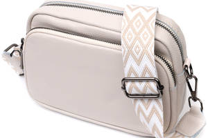Женская сумка кросс-боди из натуральной кожи Vintage 22295 Белая