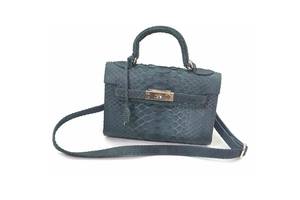 Женская сумка Piton Bags из кожи питона 22х24х9 см Зеленая (DN32804)