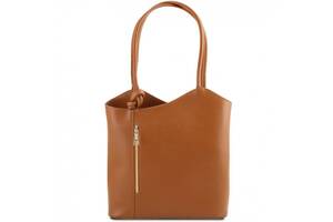 Женская сумка рюкзак 2 в 1 Tuscany TL141455 Patty Saffiano Коньяк