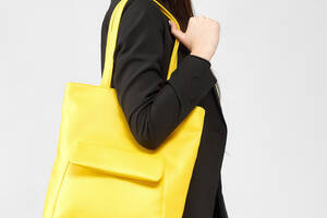 Женская сумка Sambag Shopper желтая (93251028)