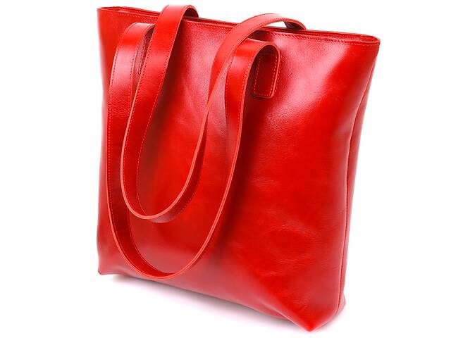 Женская сумка-шоппер из натуральной кожи Shvigel 16366 Красный