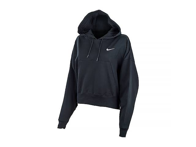 Женская Толстовка Nike W NSW JRSY OS PO HOODIE Черный M (7dDM6417-010 M)